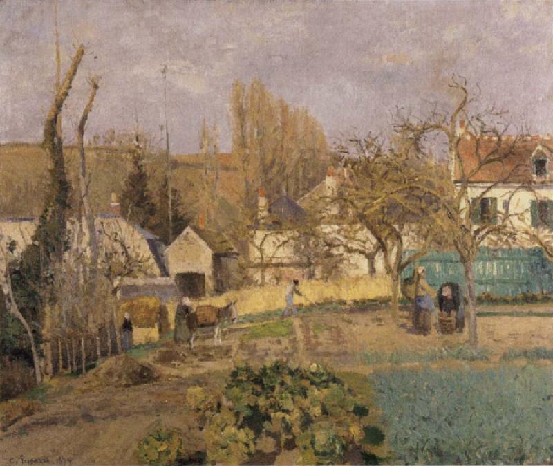 Camille Pissarro Kitchen Garden at L-Hermitage oil painting picture